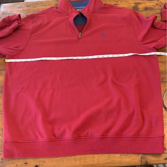 Izod Advantage Performance Stretch Golf Pullover 1/4 Zip Brick Red Sz2XLT - Picture 7 of 7